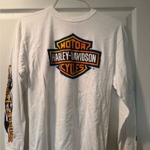 Harley-Davidson White Long Sleeve Shirt